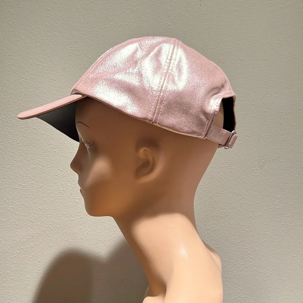 Guess Taupe Polyurethane Coated With Subtle Metallic Look Baseball Cap